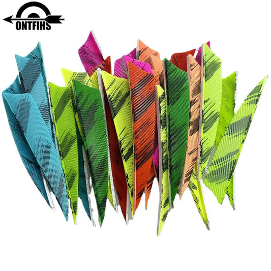 2.5 inch camo shield arrow feathers turkey feather fletching