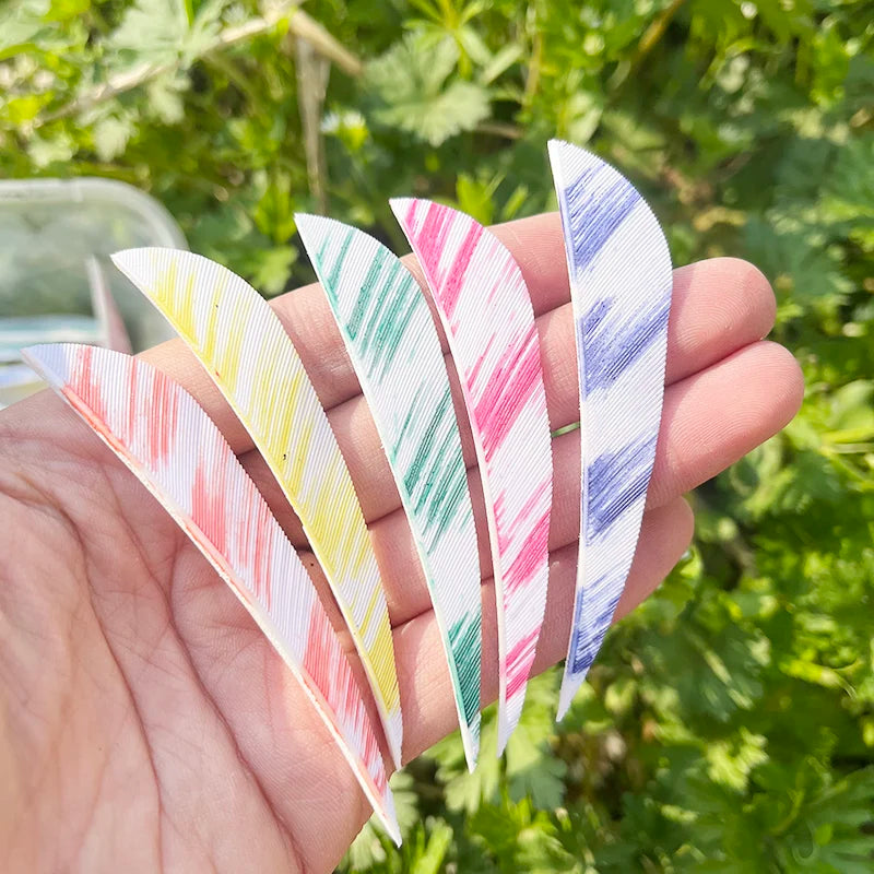 3 inch archery arrow feathers parabolic cut