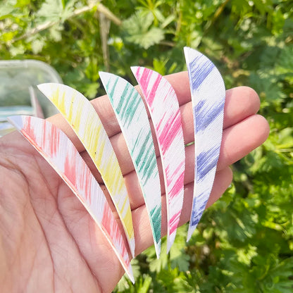 3 inch archery arrow feathers parabolic cut