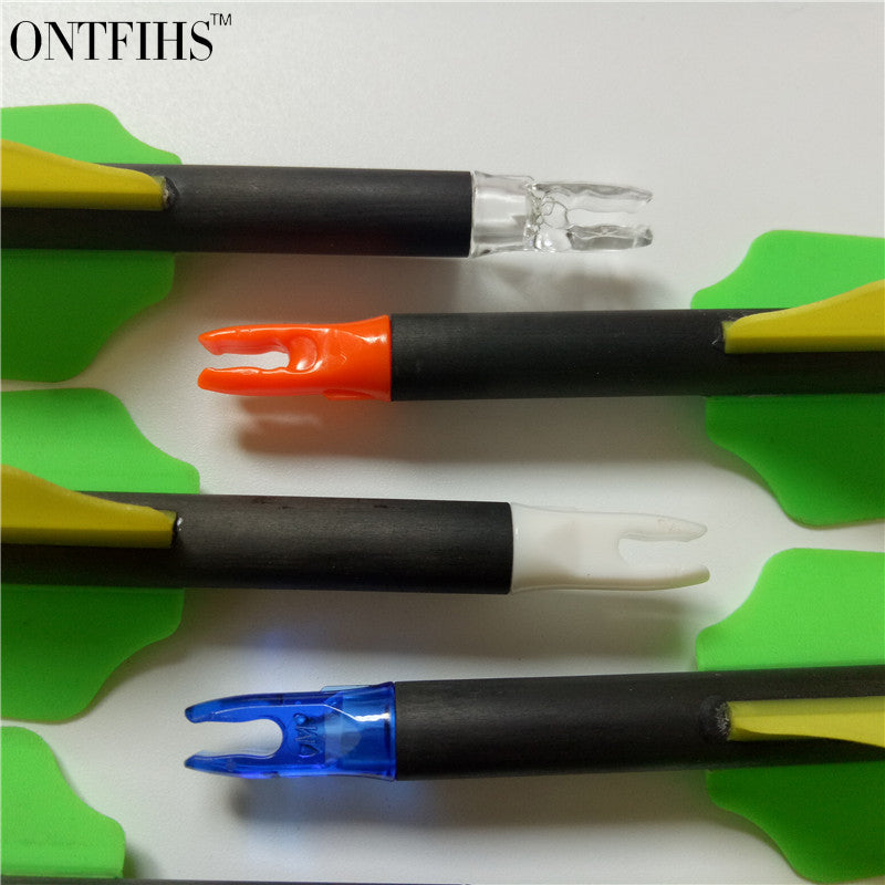 100Pcs Plastic Archery Arrow Push-In Nocks for Arrows 6.2mm Diameter