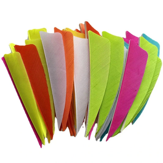 ONTFIHS 3" Solid Color Shield Arrow Feathers Fletchings RW/LW