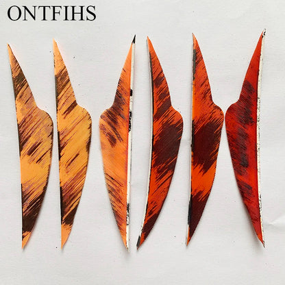 4 inch archery arrow feathers fangs shape