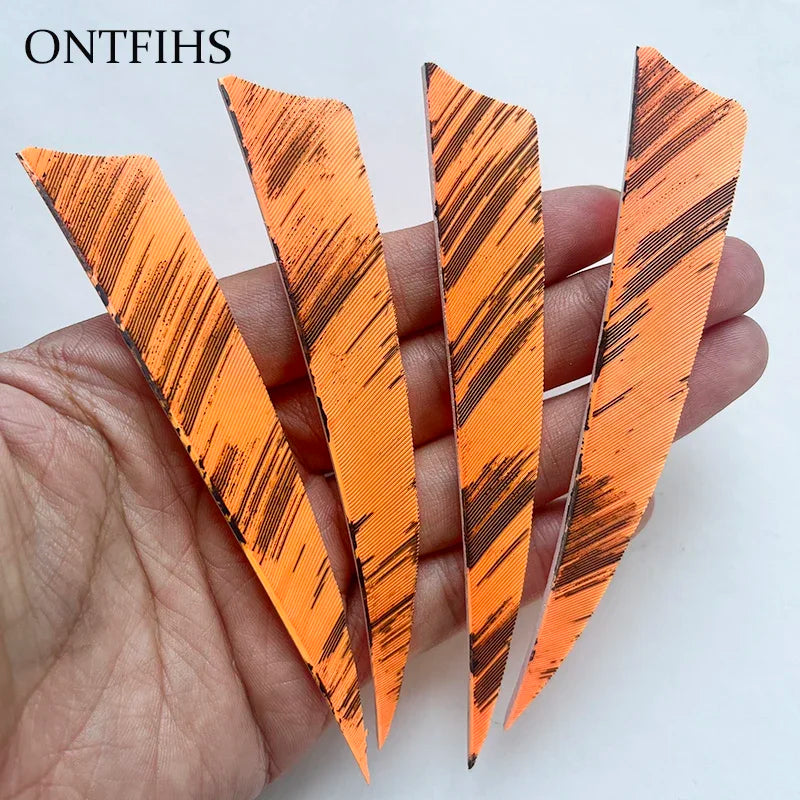 4 inch archery arrow feathers shield shape