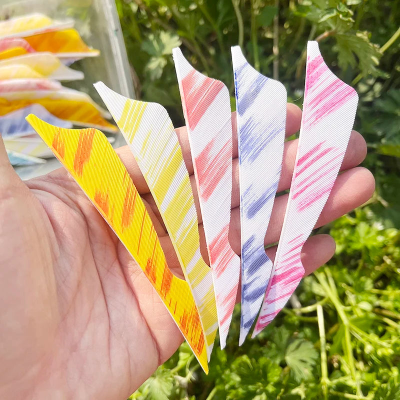 4 inch camo arrow feathers for archery