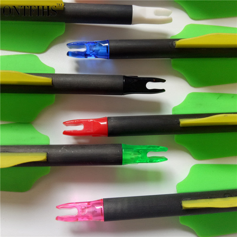 100Pcs Plastic Archery Arrow Push-In Nocks for Arrows 6.2mm Diameter