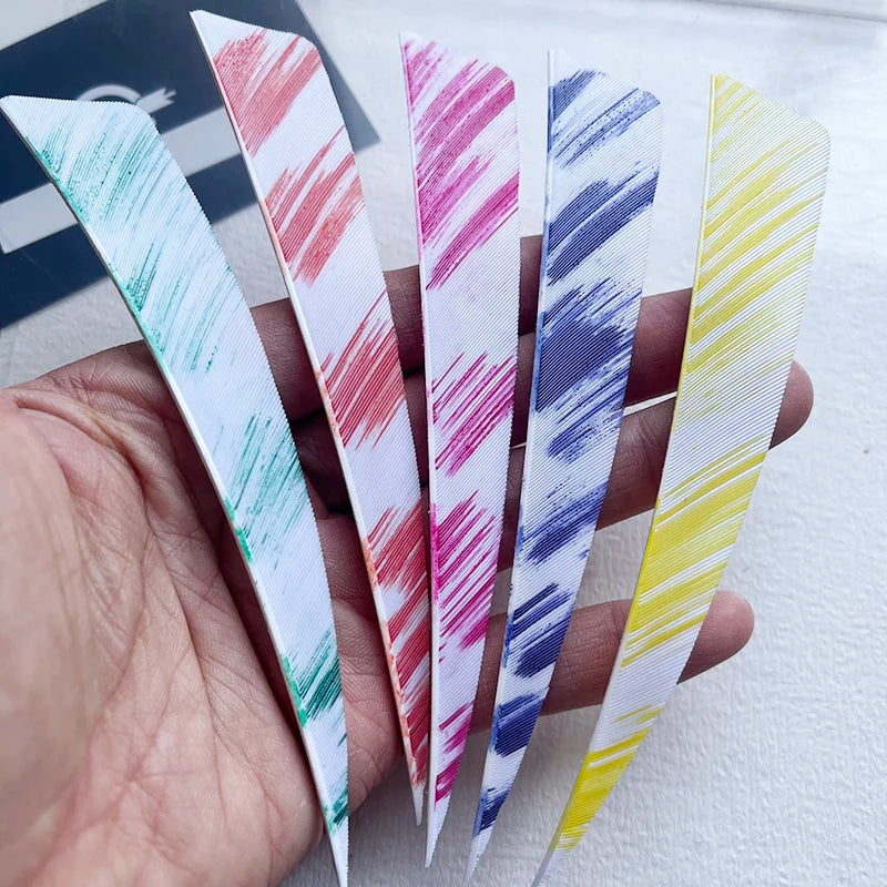 5 inch archery arrow feathers shield cut