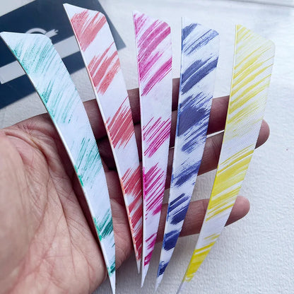 5 inch archery arrow feathers shield cut