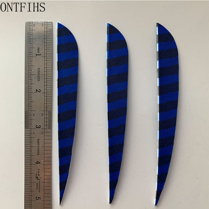ONTFIHS Parabolic One Side Striped 5" Arrow Feathers Fletchings