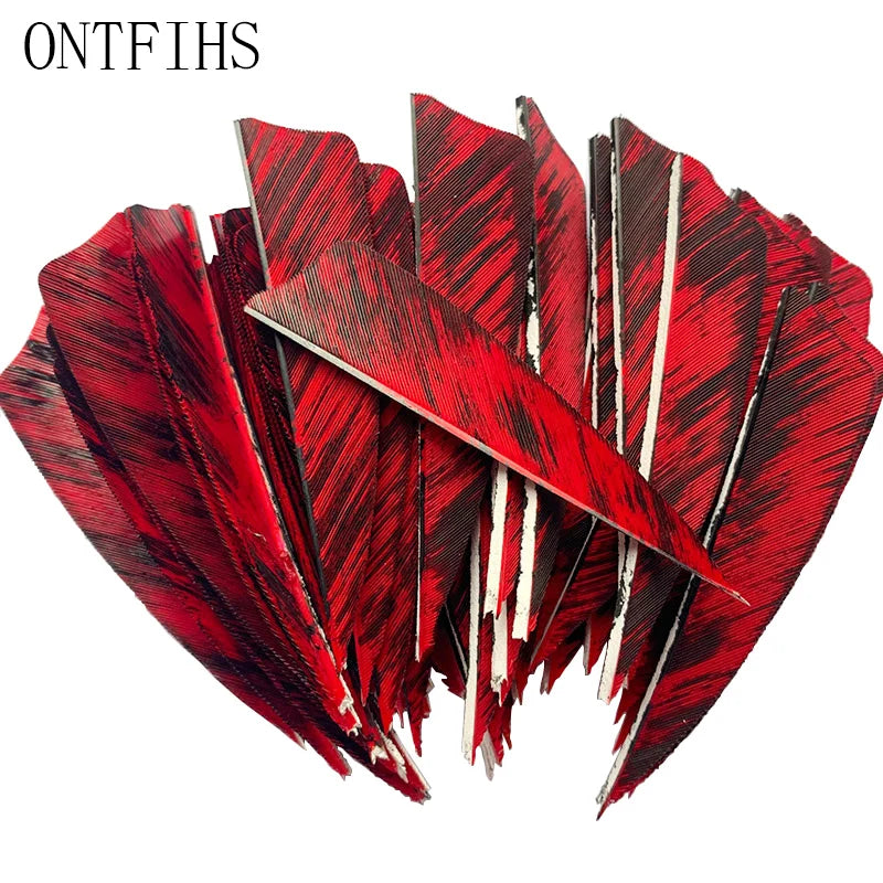 ONTFIHS 3" Shield Ink Painting Arrow Feathers Fletchings