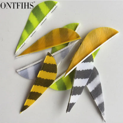 ONTFIHS 2" Parabolic Striped Arrow Feathers