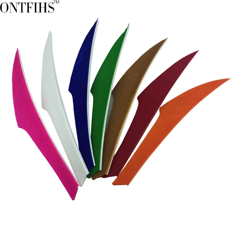 ONTFIHS 4" Solid Color King Arrow Feathers Fletchings