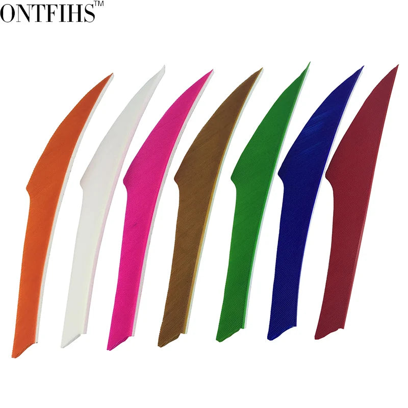 ONTFIHS 4" Solid Color King Arrow Feathers Fletchings