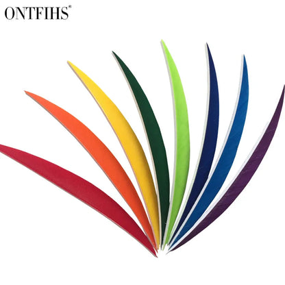 ONTFIHS 5" Solid Color Banana Arrow Feathers Fletchings