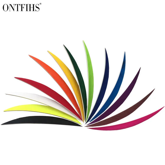 ONTFIHS 5" Solid Color Banana Arrow Feathers Fletchings