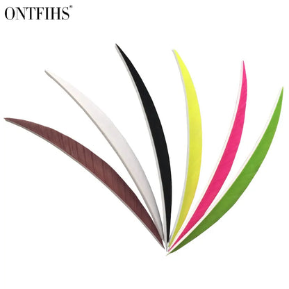 ONTFIHS 5" Solid Color Banana Arrow Feathers Fletchings