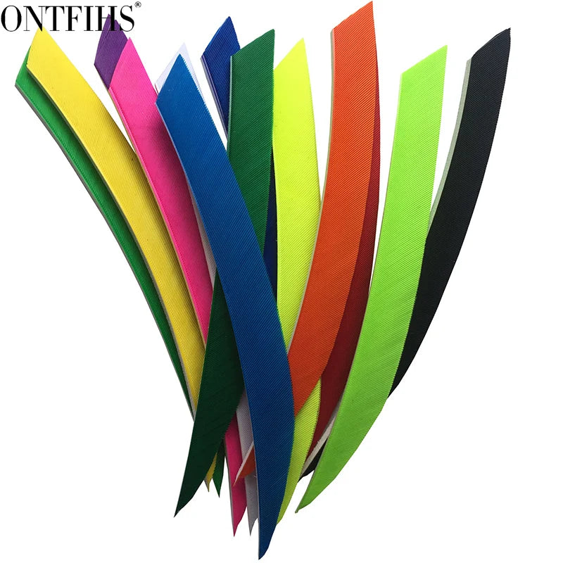 ONTFIHS 5inch Solid Color Traditional Kyudo Arrow Feathers Fletchings