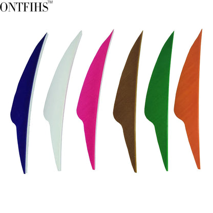 ONTFIHS 4" Solid Color Fangs Arrow Feathers Fletchings