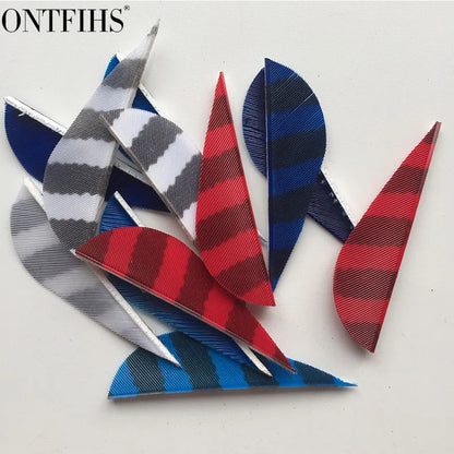 ONTFIHS 2" Parabolic Striped Arrow Feathers