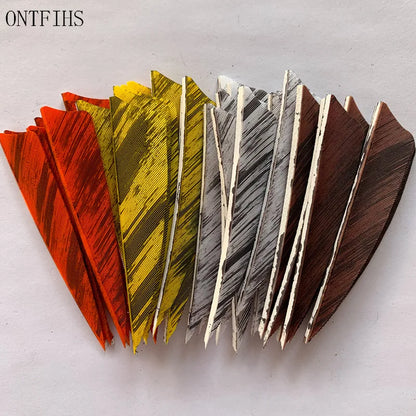 ONTFIHS 3" Shield Ink Painting Arrow Feathers Fletchings