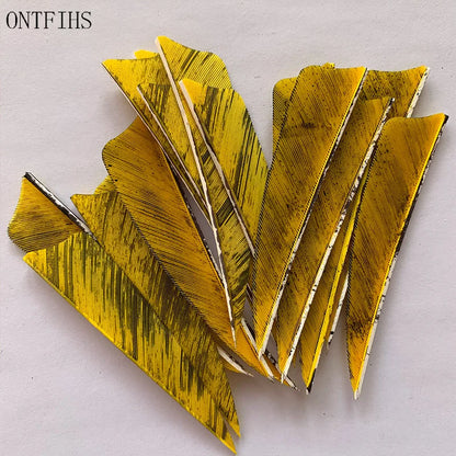 ONTFIHS 3" Shield Ink Painting Arrow Feathers Fletchings