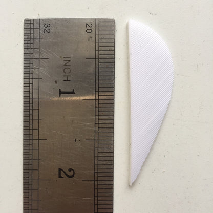 2 Inch Parabolic Turkey Feather Arrow Fletching – Solid Color Archery Feathers 50 Pack