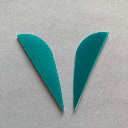 2 Inch Parabolic Turkey Feather Arrow Fletching – Solid Color Archery Feathers 50 Pack