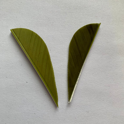 2 Inch Parabolic Turkey Feather Arrow Fletching – Solid Color Archery Feathers 50 Pack