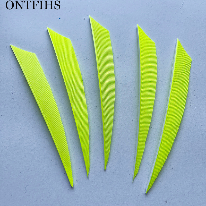 ONTFIHS 4" Solid Color New Shield Arrow Feathers Fletchings