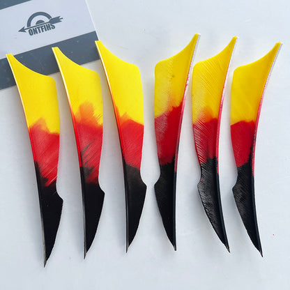 4 Inch Stings Gradient Colors Arrow Feathers - Turkey Feather Fletching