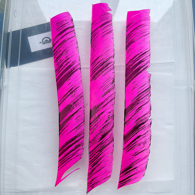 18PCs /Lot  Archery Feathers Fletches Full length Real Turkey Feather Arrow Fletchings Ink Pattern