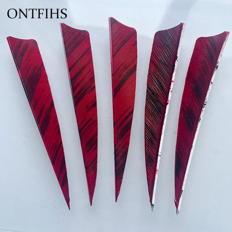 ONTFIHS 4" Shield Ink Painting Arrow Feathers Fletchings