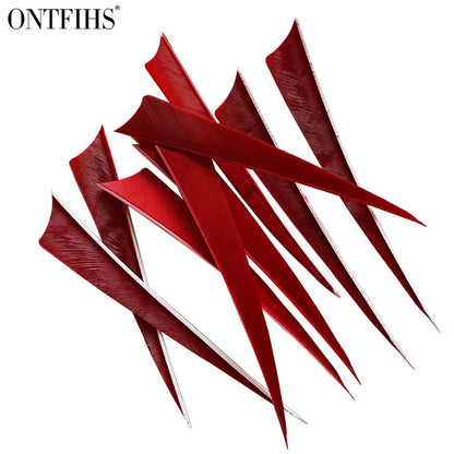 ONTFIHS 5" Solid Color New Shield Arrow Feathers Fletchings