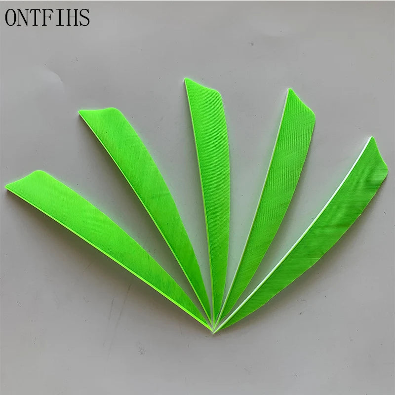 ONTFIHS 5inch Solid Color Shield Arrow Feathers Fletchings