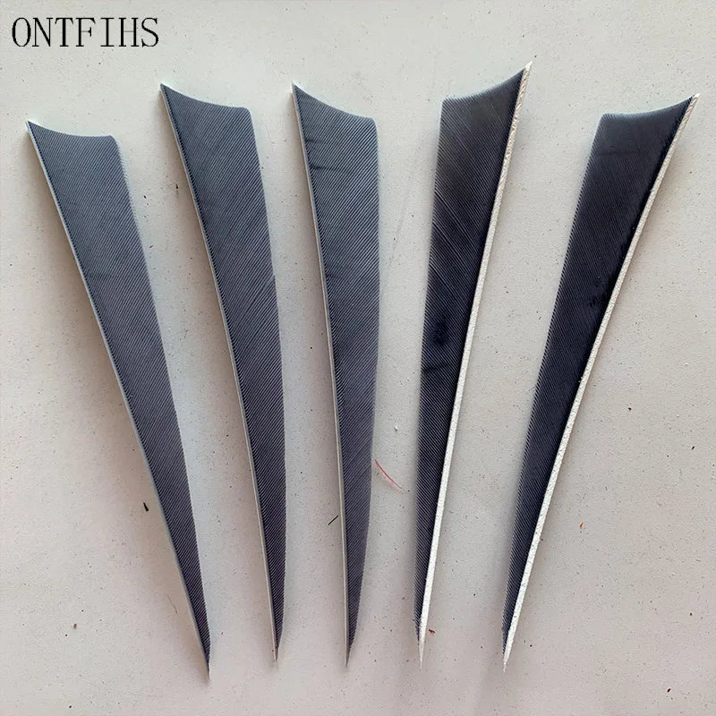 ONTFIHS 5" Solid Color New Shield Arrow Feathers Fletchings