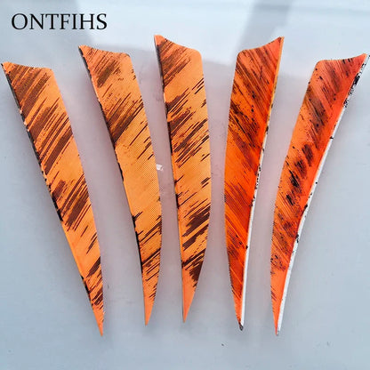 ONTFIHS 4" Shield Ink Painting Arrow Feathers Fletchings