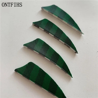 ONTFIHS 2" Shield Cut Striped Arrow Feathers