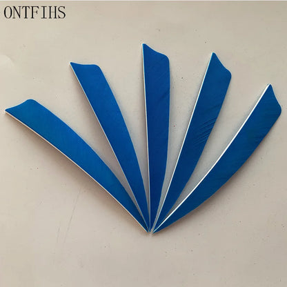 ONTFIHS 5inch Solid Color Shield Arrow Feathers Fletchings