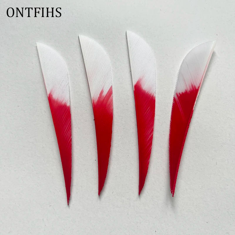 ONTFIHS 3" Gradient Colors Parabolic Arrow Feathers Fletchings