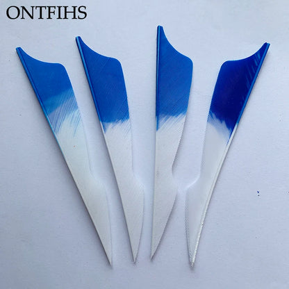 ONTFIHS 4" Gradient Colors Stings Arrow Feathers Fletchings