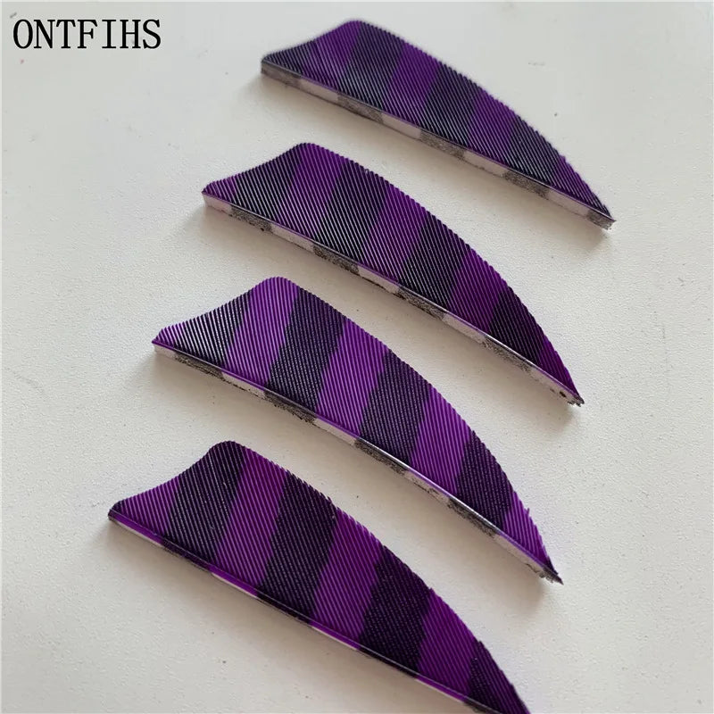 ONTFIHS 2" Shield Cut Striped Arrow Feathers