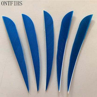 ONTFIHS 5" Solid Color Parabolic Arrow Feathers Fletchings