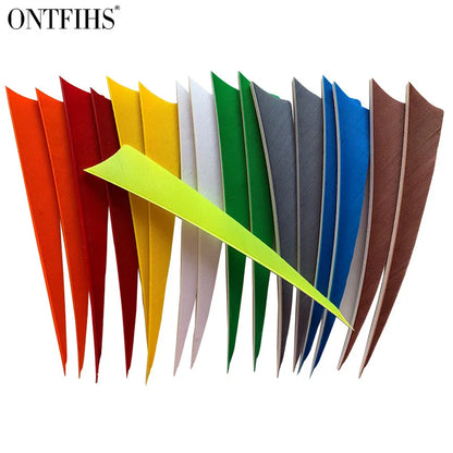 ONTFIHS 5" Solid Color New Shield Arrow Feathers Fletchings