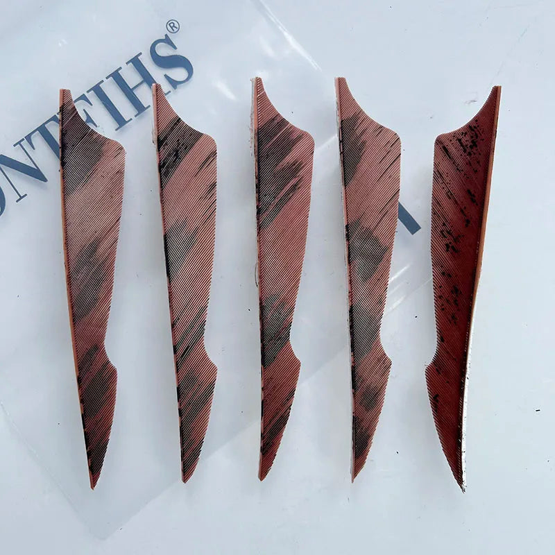 ONTFIHS 4 Inch Camo Sting Arrow Feathers Turkey Feather Archery Fletching