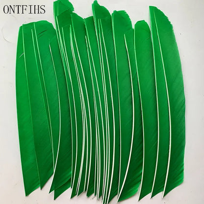 ONTFIHS 18~25CM Solid Color Full Length Arrow Feathers Fletchings