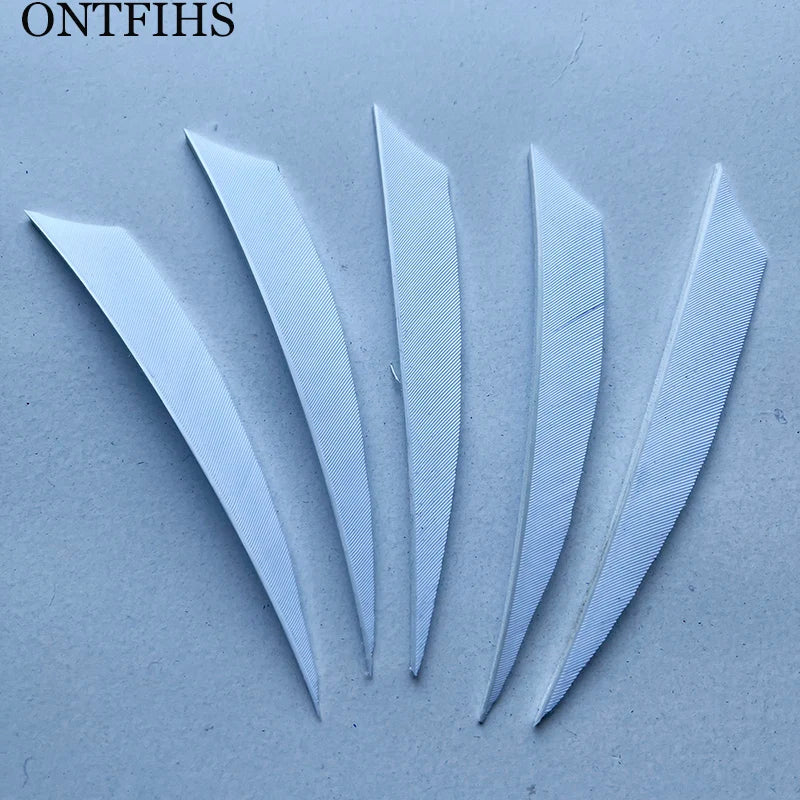 ONTFIHS 4" Solid Color New Shield Arrow Feathers Fletchings