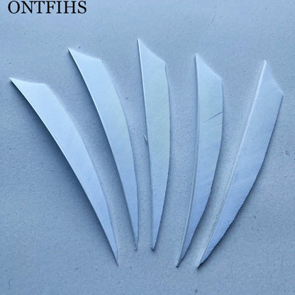 ONTFIHS 4" Solid Color New Shield Arrow Feathers Fletchings