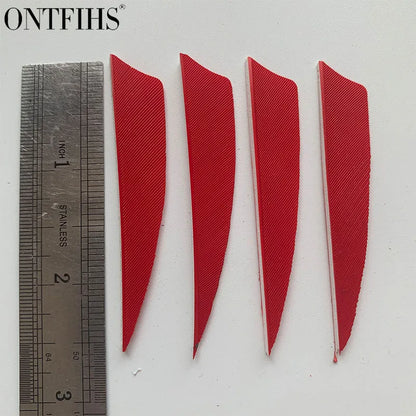 ONTFIHS 2.5" Solid Color Shield Arrow Feathers Fletchings