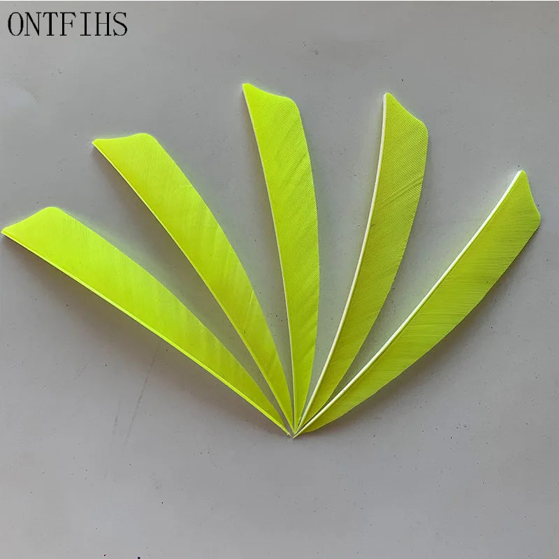 ONTFIHS 5inch Solid Color Shield Arrow Feathers Fletchings