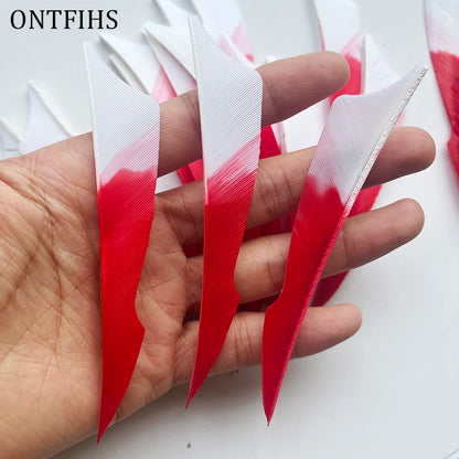 ONTFIHS 4" Gradient Colors Stings Arrow Feathers Fletchings