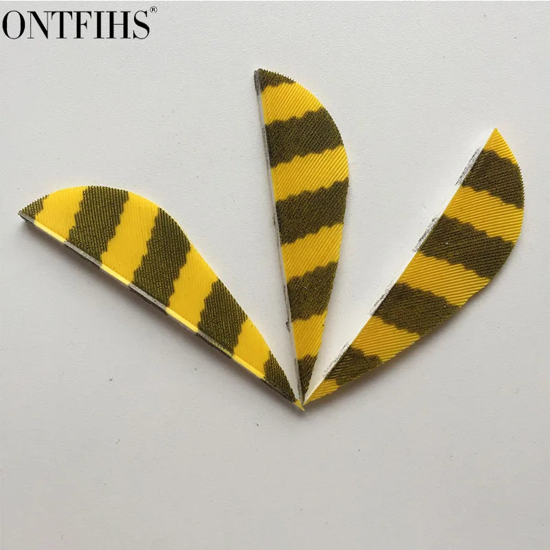 ONTFIHS 2" Parabolic Striped Arrow Feathers